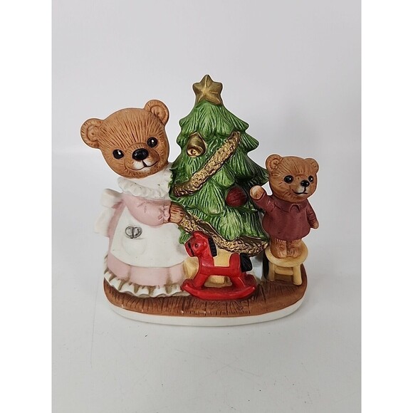 Homco Other - HOMCO Mama Bear with Baby Bear and Christmas Tree #5114 Holiday Figurine